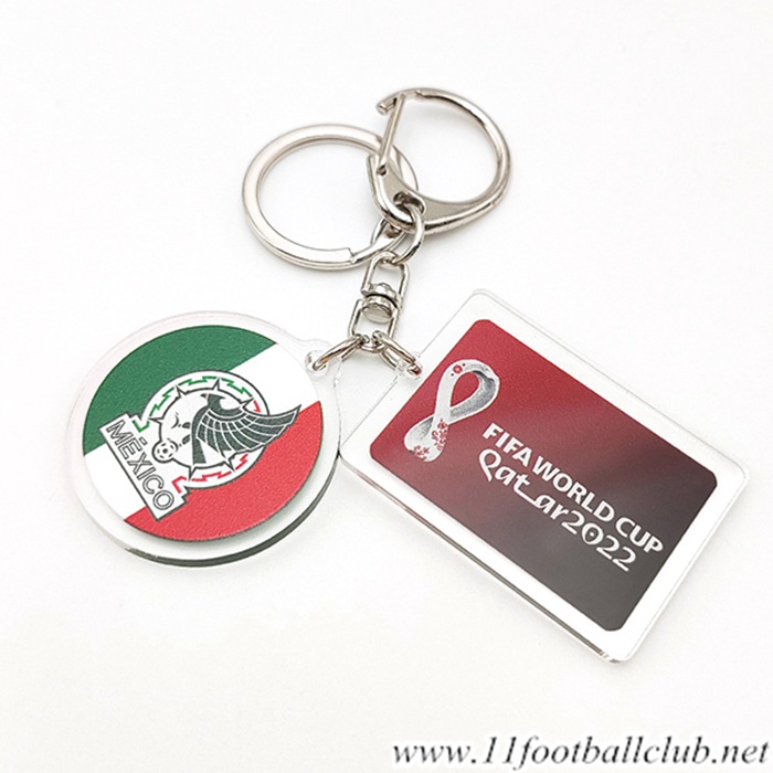 Nouvelle Porte-clés Coupe Du Monde 2022 Mexique Vert/Blanc/Rouge