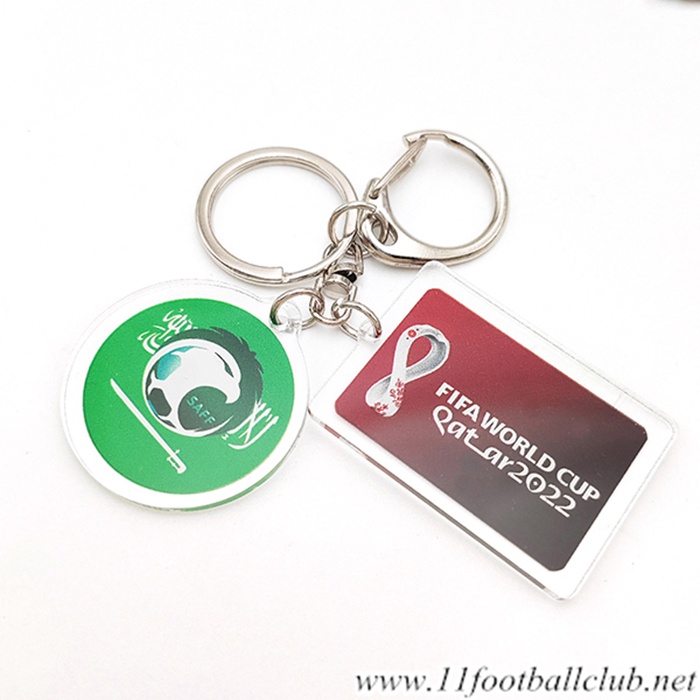 Nouvelle Porte-clés Coupe Du Monde 2022 Saoudien Vert