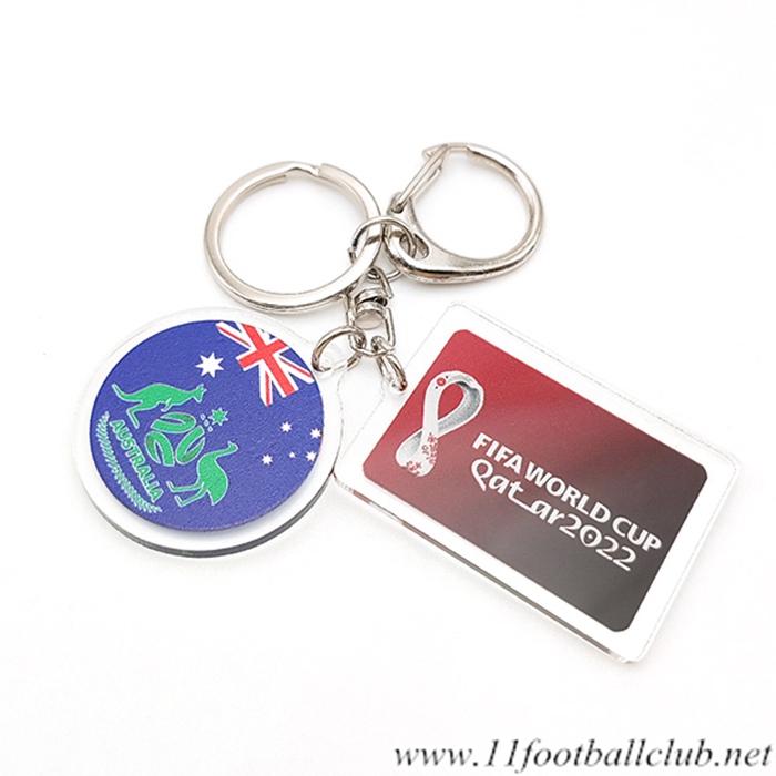 Nouvelle Porte-clés Coupe Du Monde 2022 Australie Bleu