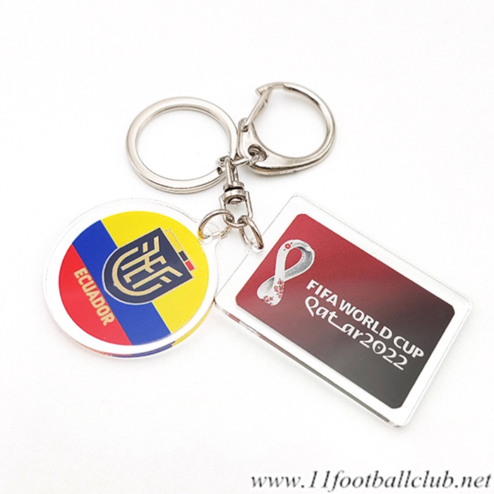 Nouvelle Porte-clés Coupe Du Monde 2022 Equateur Jaune/Bleu/Rouge