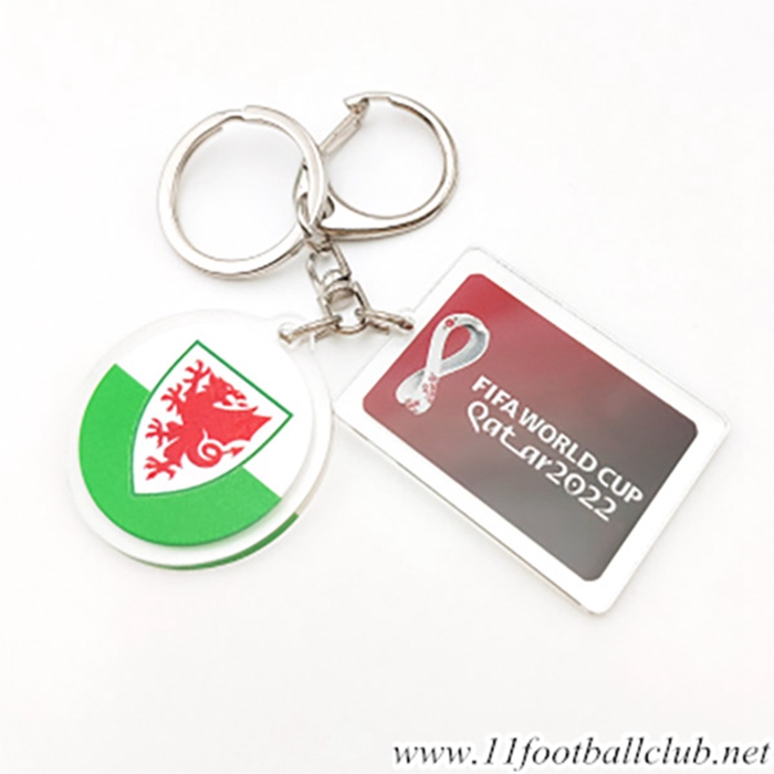 Nouvelle Porte-clés Coupe Du Monde 2022 Pays de Galles Vert/Blanc/Rouge