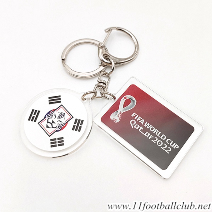 Nouvelle Porte-clés Coupe Du Monde 2022 Corée du Sud Blanc
