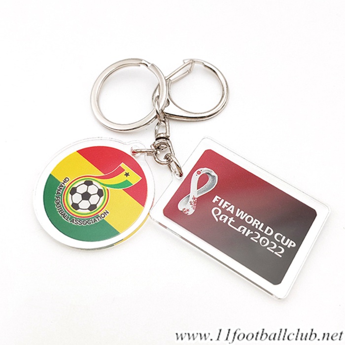 Nouvelle Porte-clés Coupe Du Monde 2022 Ghana Rouge/Jaune/Vert