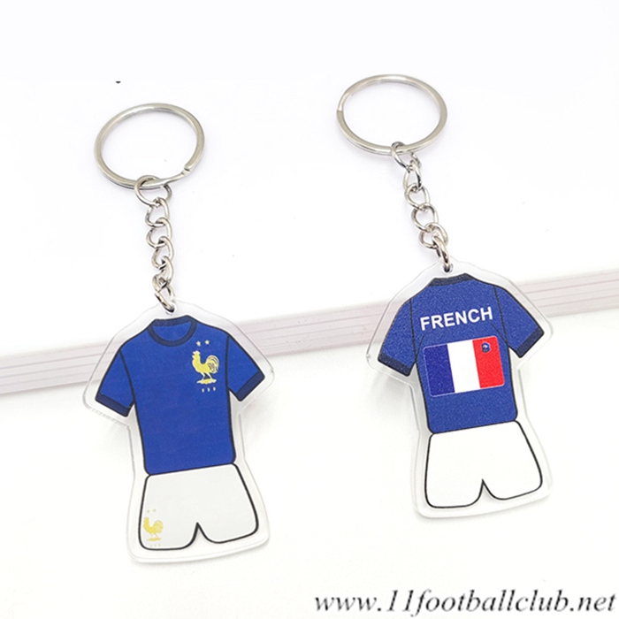 Nouveau Porte-clés Coupe Du Monde 2022 France Bleu