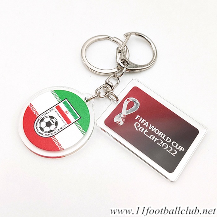 Nouvelle Porte-clés Coupe Du Monde 2022 L'Iran Vert/Blanc/Rouge