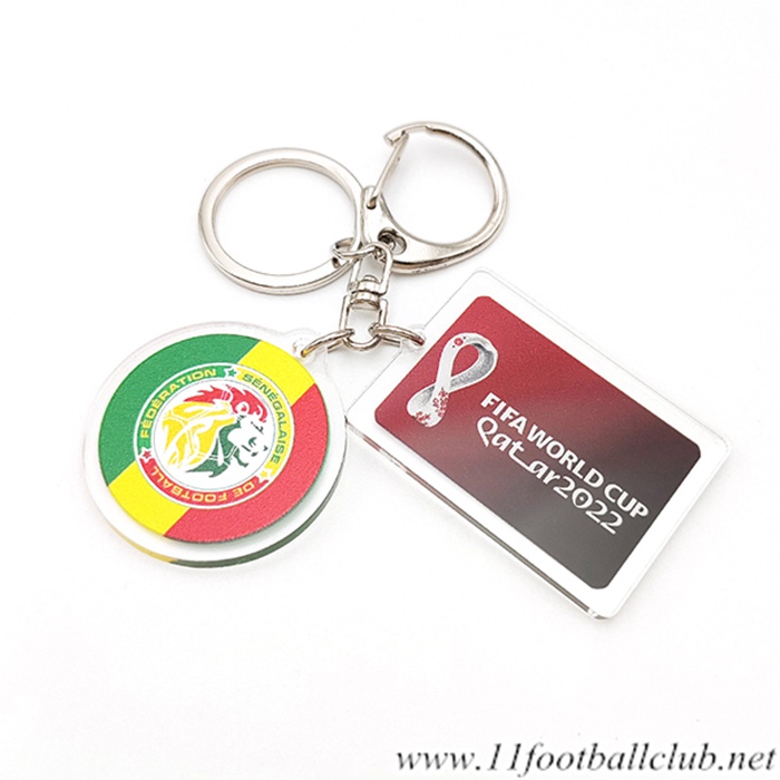 Nouvelle Porte-clés Coupe Du Monde 2022 Sénégal Vert/Jaune/Rouge