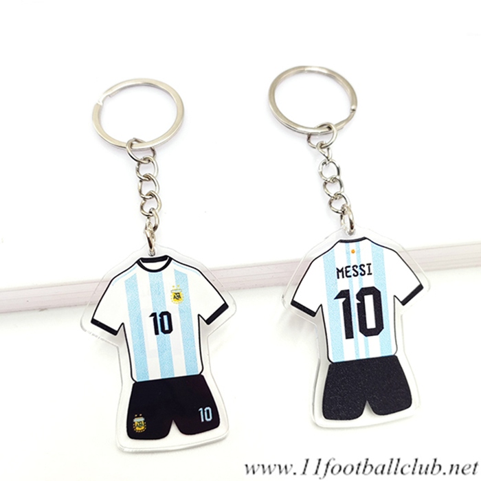 Nouveau Porte-clés Coupe Du Monde 2022 Argentin (MESSI) Bleu Clair
