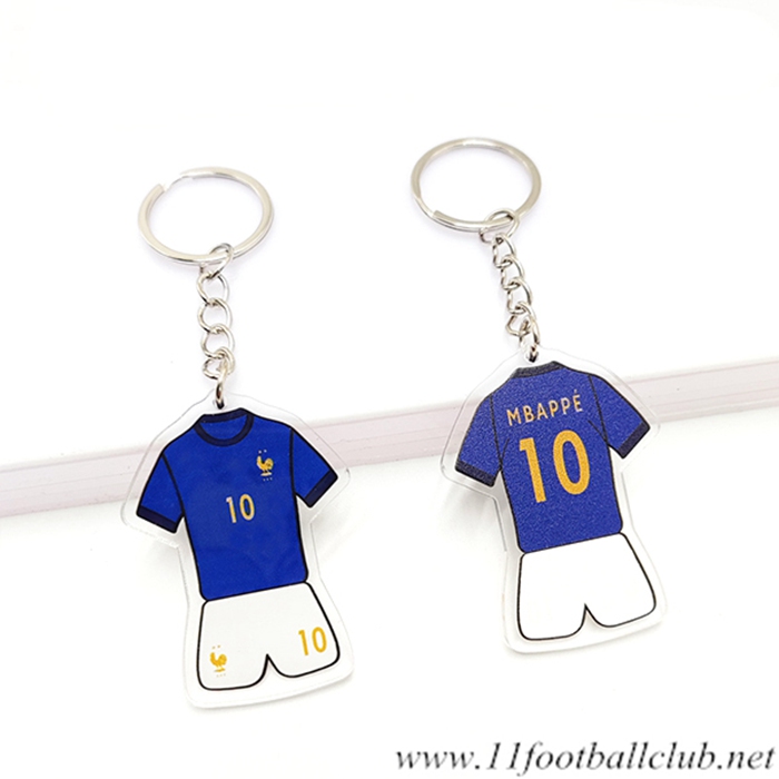 Nouveau Porte-clés Coupe Du Monde 2022 France (MBAPPÉ) Bleu