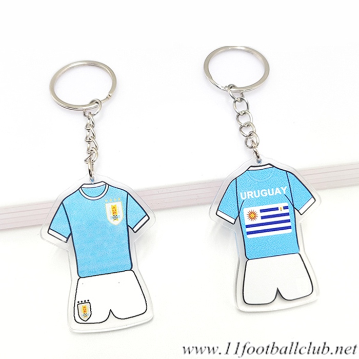 Nouveau Porte-clés Coupe Du Monde 2022 Uruguay Bleu Clair