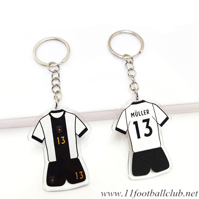 Nouveau Porte-clés Coupe Du Monde 2022 Allemagne (MÜLLER) Noir/Blanc
