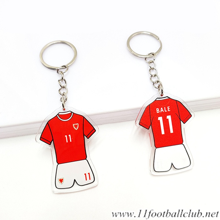 Nouveau Porte-clés Coupe Du Monde 2022 Pays de Galles (BALE) Rouge