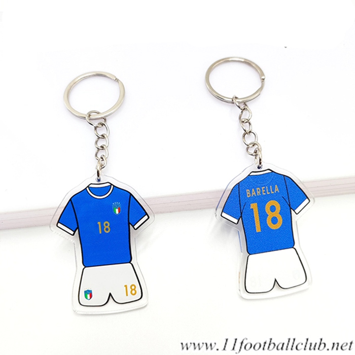 Nouveau Porte-clés Coupe Du Monde Italie (BARELLA) Bleu