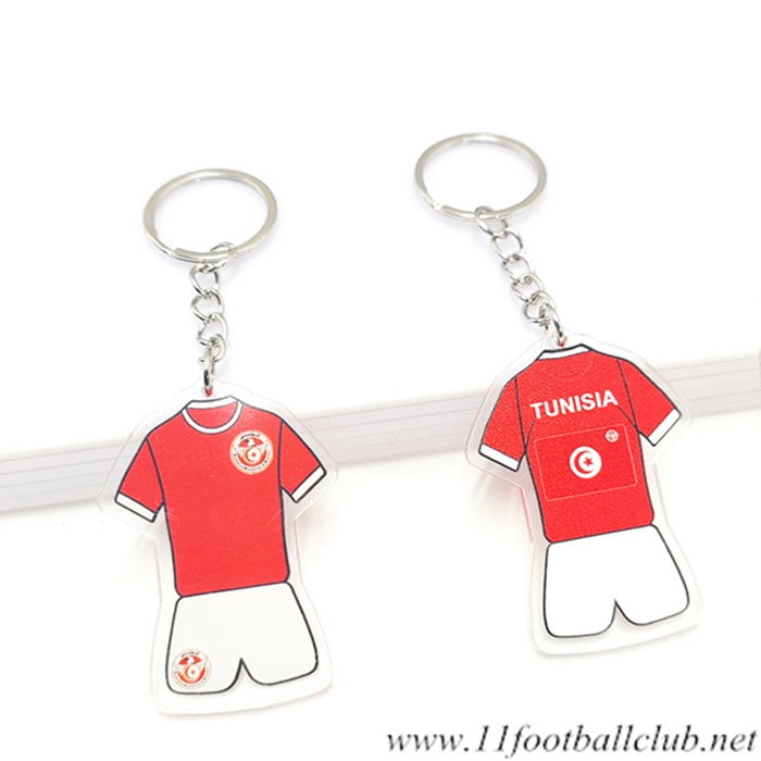 Nouveau Porte-clés Coupe Du Monde 2022 Tunisie Rouge