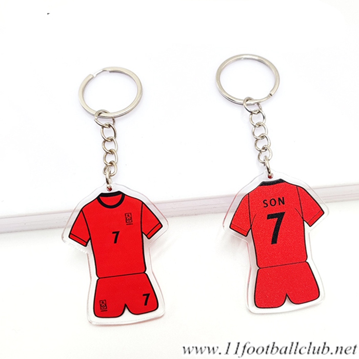 Nouveau Porte-clés Coupe Du Monde 2022 Corée du Sud (SON) Rouge