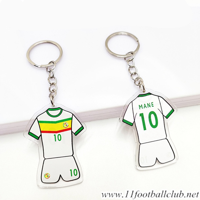 Nouveau Porte-clés Coupe Du Monde 2022 Sénégal (MANE) Blanc