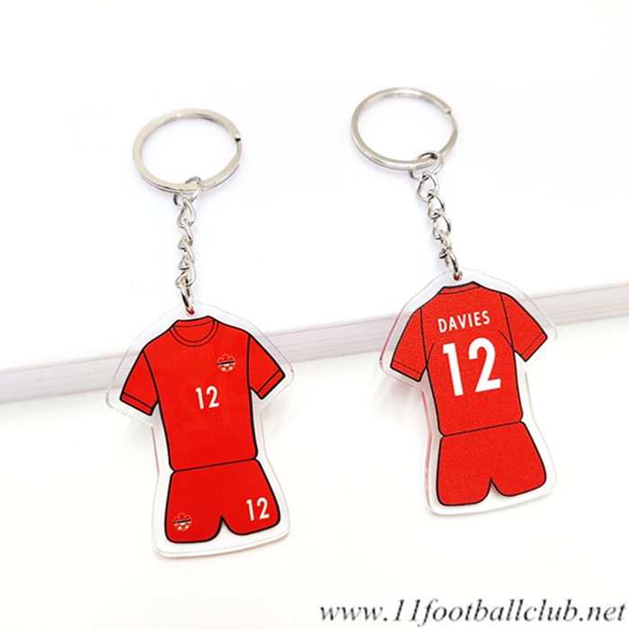 Nouveau Porte-clés Coupe Du Monde 2022 Canada (DAVIES) Rouge