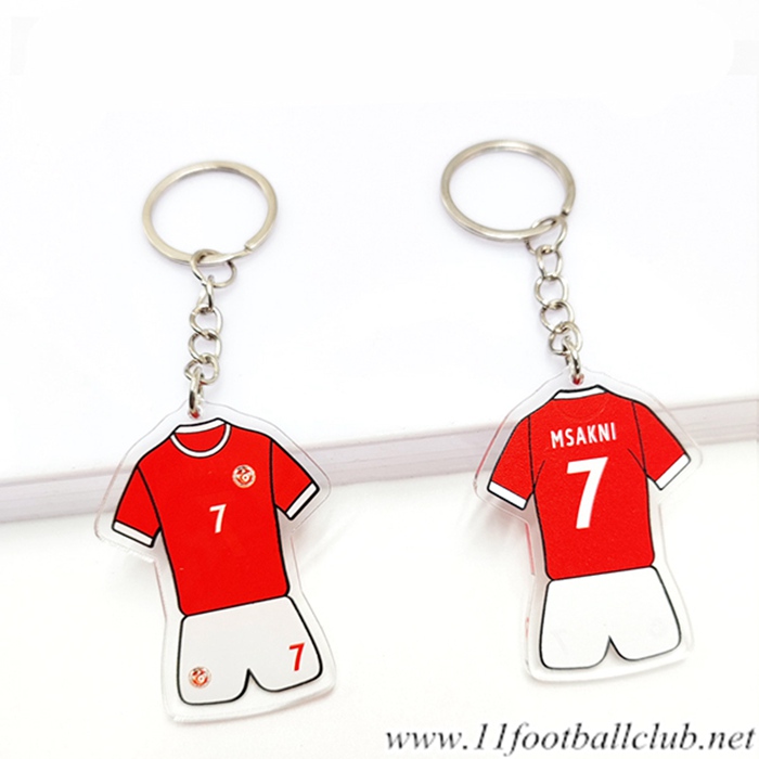 Nouveau Porte-clés Coupe Du Monde 2022 Tunisie (MSAKNI) Rouge