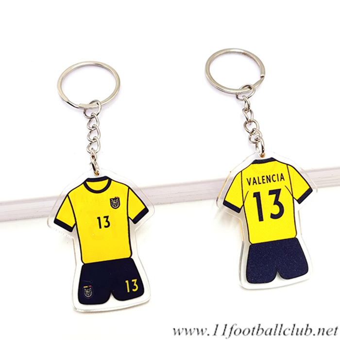 Nouveau Porte-clés Coupe Du Monde 2022 Equateur (VALENCIA) Jaune