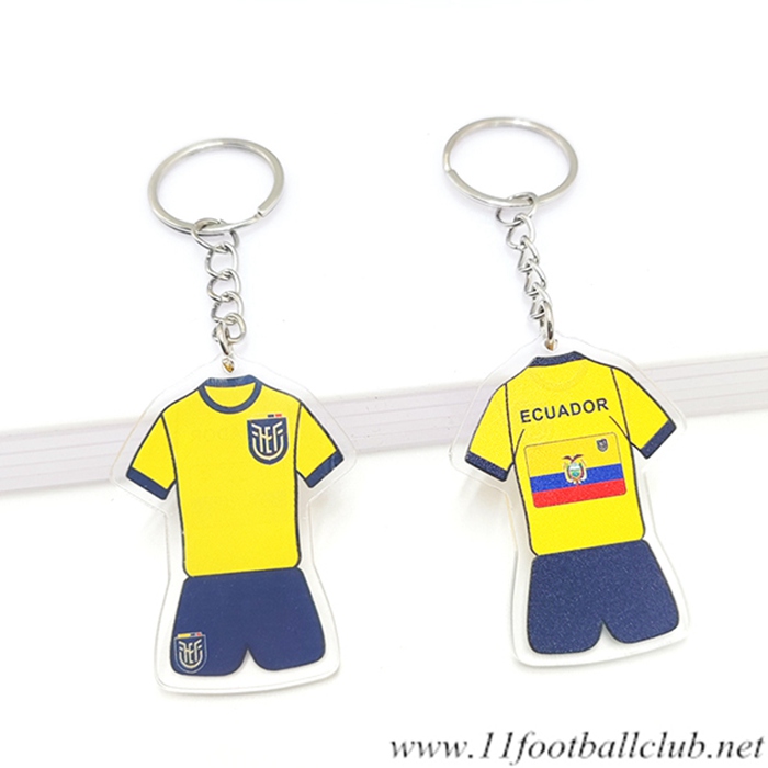 Nouveau Porte-clés Coupe Du Monde 2022 Equateur Jaune