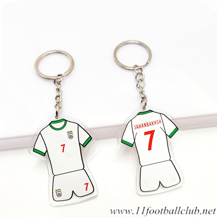 Nouveau Porte-clés Coupe Du Monde 2022 L'Iran (JAHANBAKHSH) Blanc