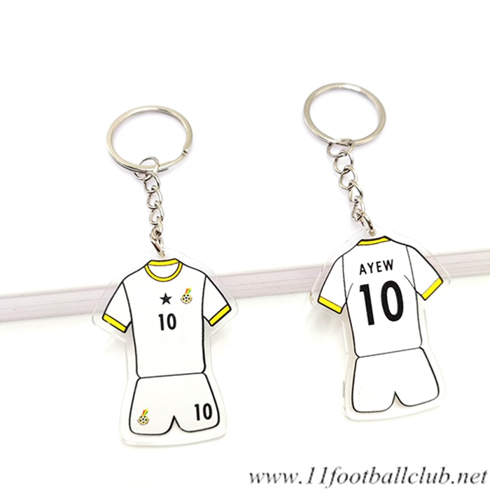 Nouveau Porte-clés Coupe Du Monde 2022 Ghana (AYEW) Blanc