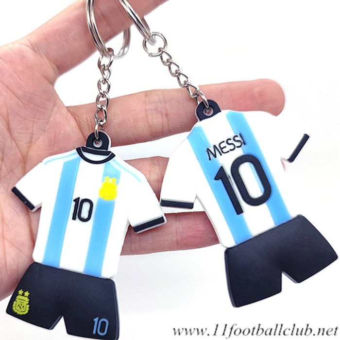 Nouvelle Porte-clés Coupe Du Monde 2022 Argentin (MESSI) Bleu Clair