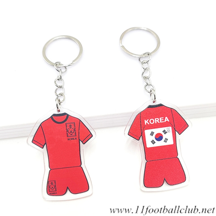 Nouveau Porte-clés Coupe Du Monde 2022 Corée du Sud Rouge