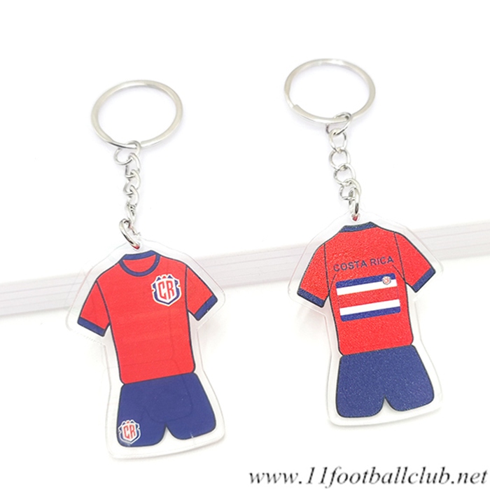 Nouveau Porte-clés Coupe Du Monde 2022 Costa Rica Rouge/Bleu