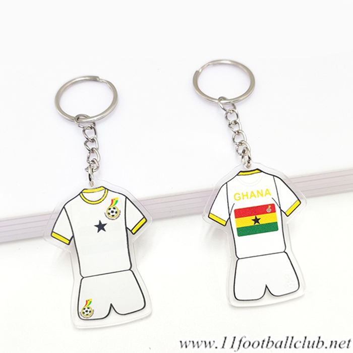 Nouveau Porte-clés Coupe Du Monde 2022 Ghana Blanc