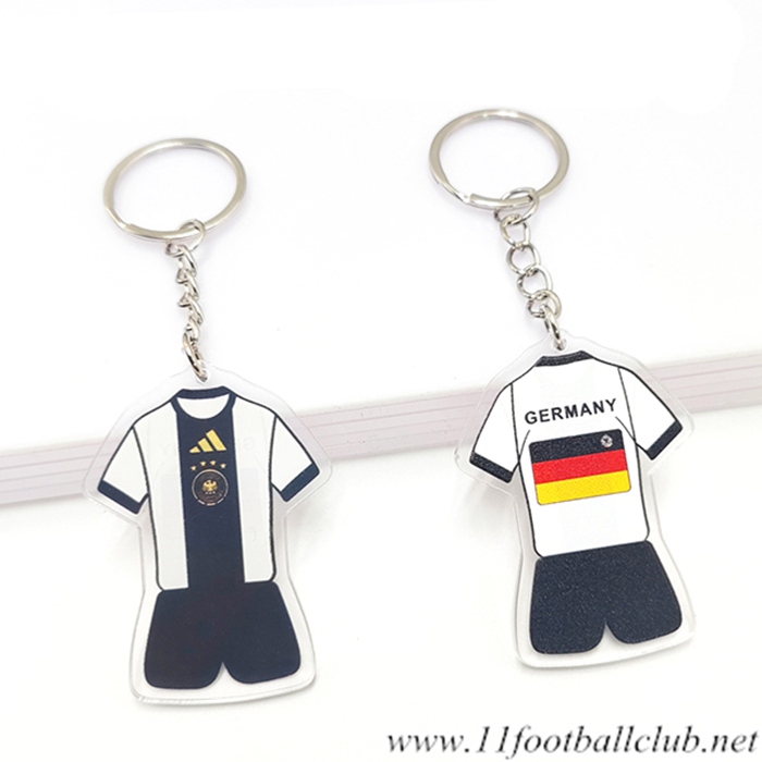 Nouveau Porte-clés Coupe Du Monde 2022 Allemagne Noir/Blanc