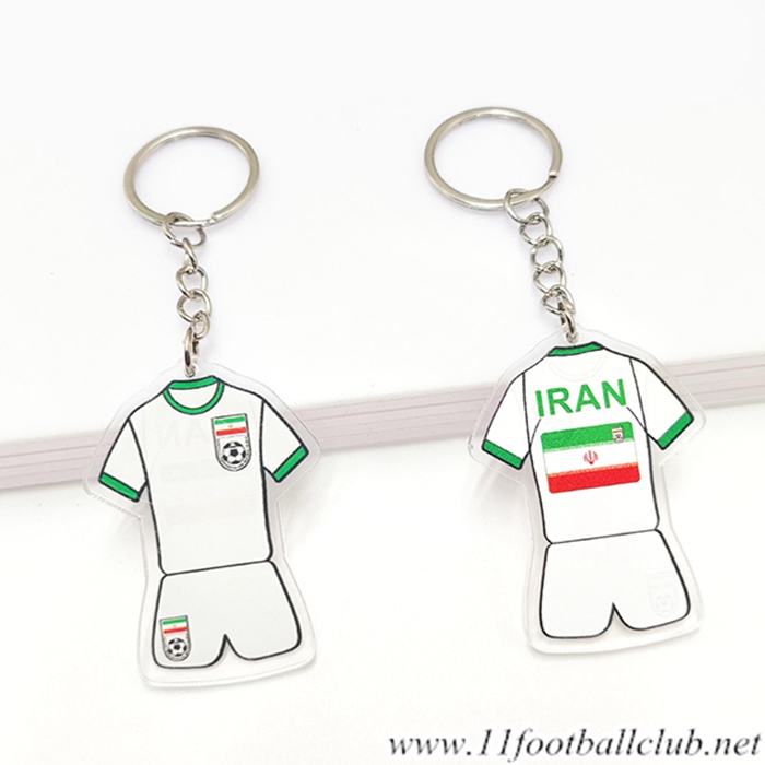 Nouveau Porte-clés Coupe Du Monde 2022 L'Iran Blanc