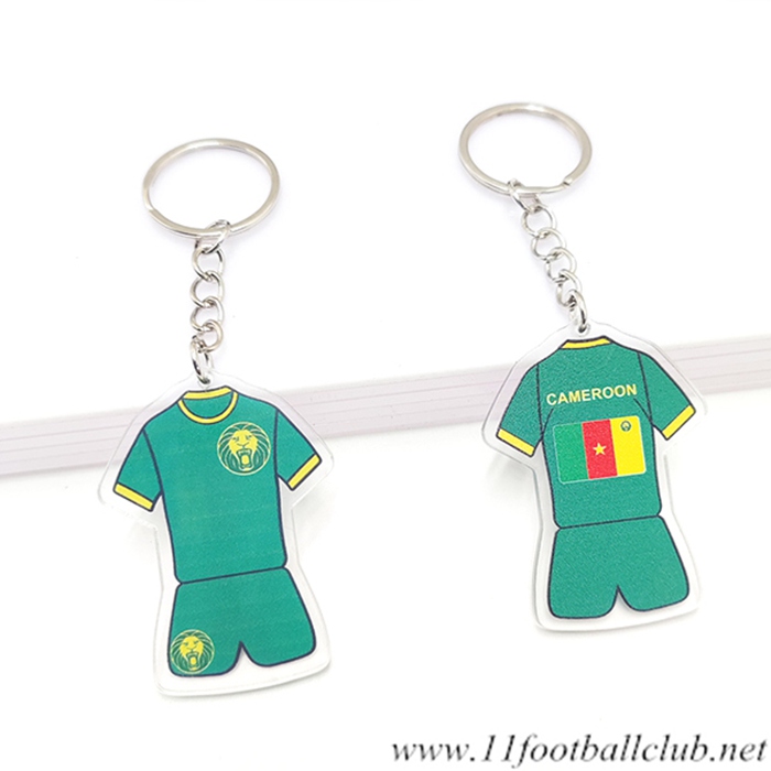 Nouveau Porte-clés Coupe Du Monde 2022 Cameroun Vert