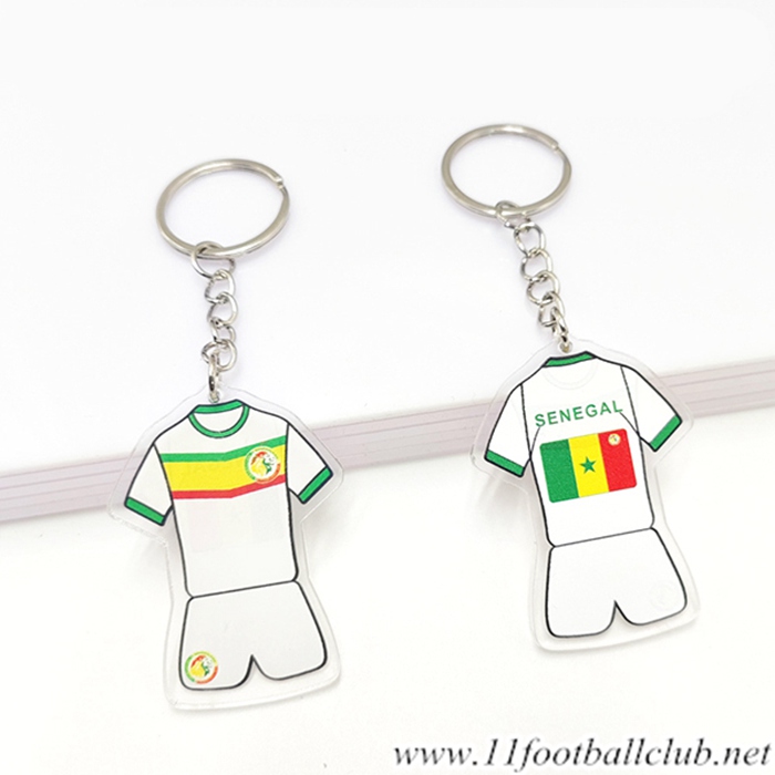 Nouveau Porte-clés Coupe Du Monde 2022 Sénégal Blanc