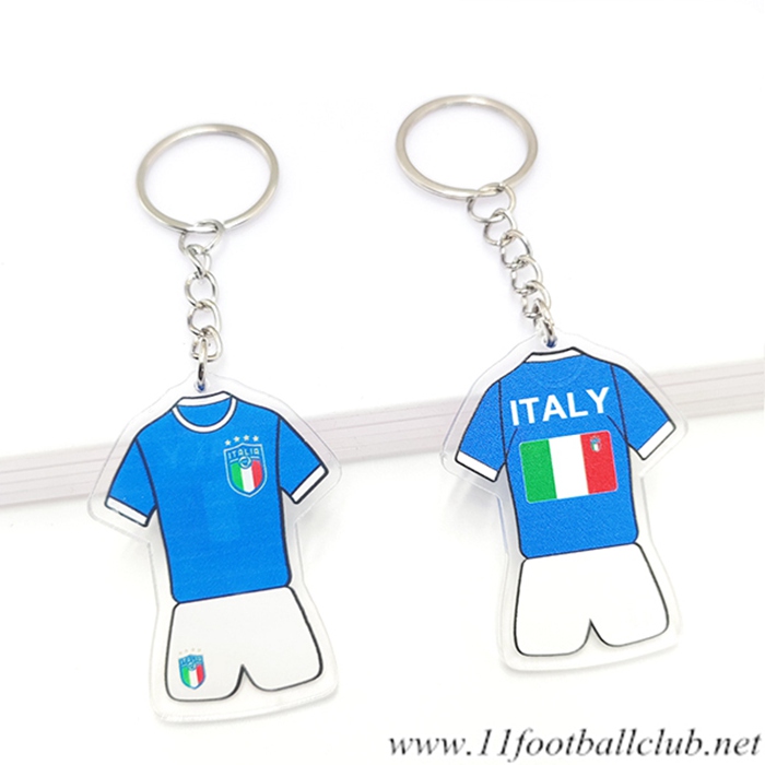 Nouveau Porte-clés Coupe Du Monde Italie Bleu