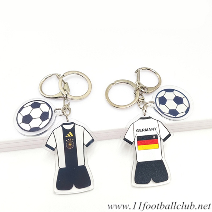 Nouveau Porte-clés Foot Coupe Du Monde 2022 Allemagne Noir/Blanc