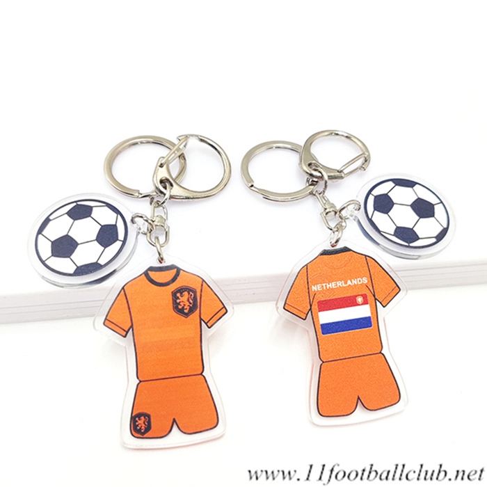 Nouveau Porte-clés Foot Coupe Du Monde 2022 Pays-Bas Orange