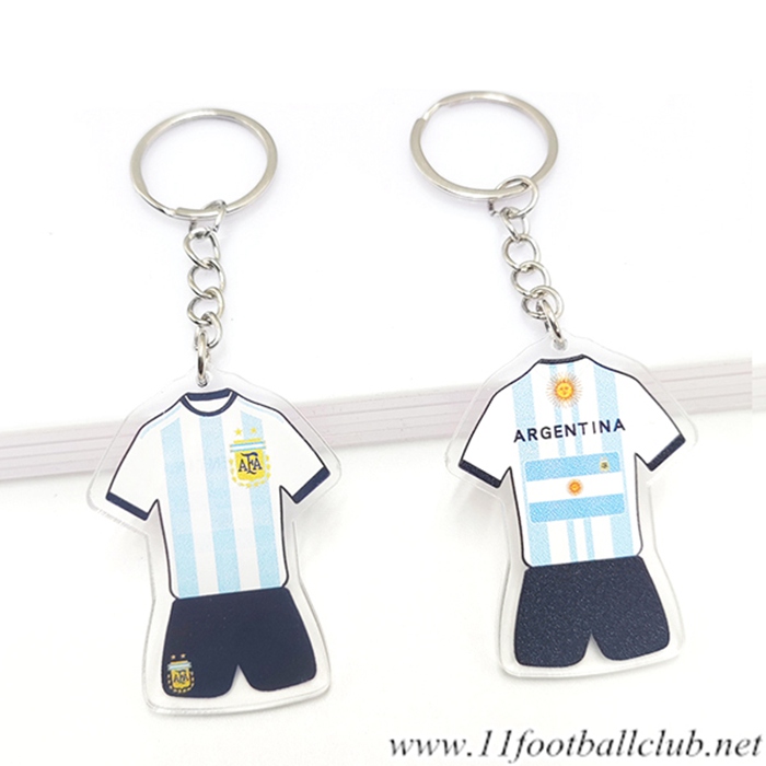 Nouveau Porte-clés Coupe Du Monde 2022 Argentin Bleu Clair