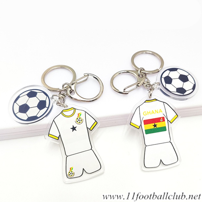 Nouveau Porte-clés Foot Coupe Du Monde 2022 Ghana Blanc