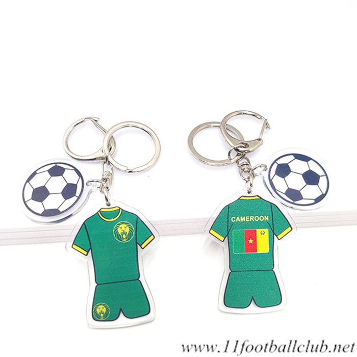 Nouveau Porte-clés Foot Coupe Du Monde 2022 Cameroun Vert