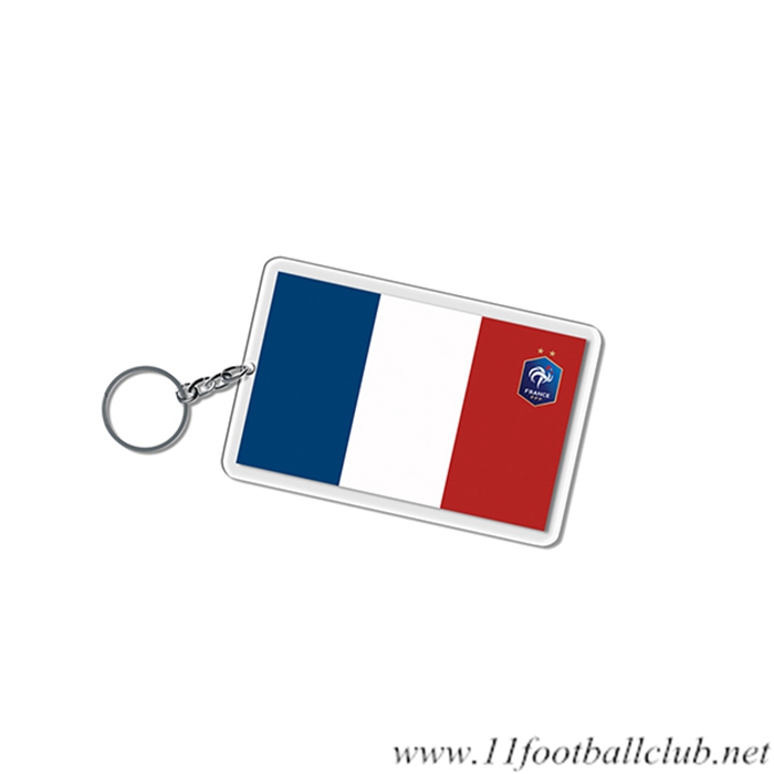 Nouveau Porte-clés Carré Coupe Du Monde 2022 France Bleu/Blanc/Rouge