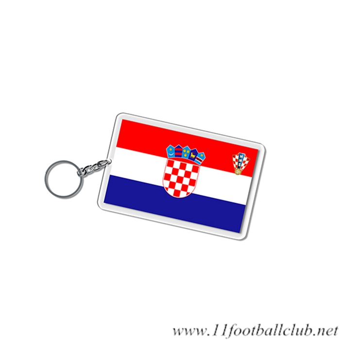 Nouveau Porte-clés Carré Coupe Du Monde 2022 Croatie Rouge/Blanc/Bleu