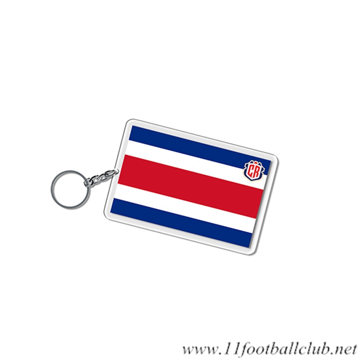 Nouveau Porte-clés Carré Coupe Du Monde 2022 Costa Rica Bleu/Blanc/Rouge