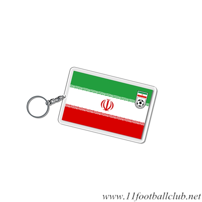 Nouveau Porte-clés Carré Coupe Du Monde 2022 L'Iran Vert/Blanc/Rouge