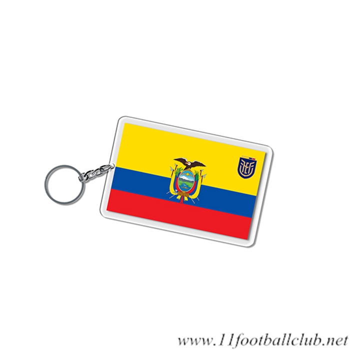 Nouveau Porte-clés Carré Coupe Du Monde 2022 Equateur Jaune/Bleu/Rouge