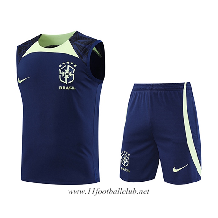 Ensemble Training Debardeur + Shorts Bresil Bleu Marine 2022/2023