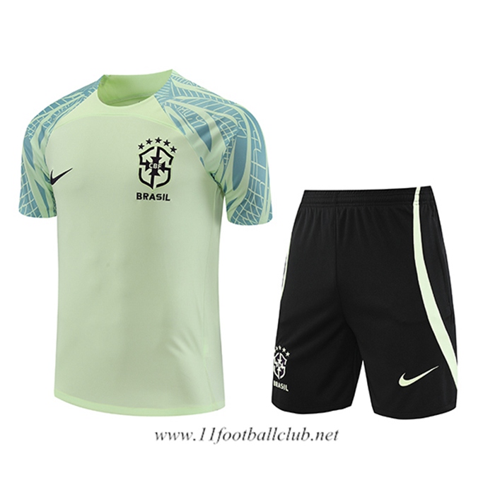 Ensemble Training T-Shirts + Shorts Bresil Vert 2022/2023