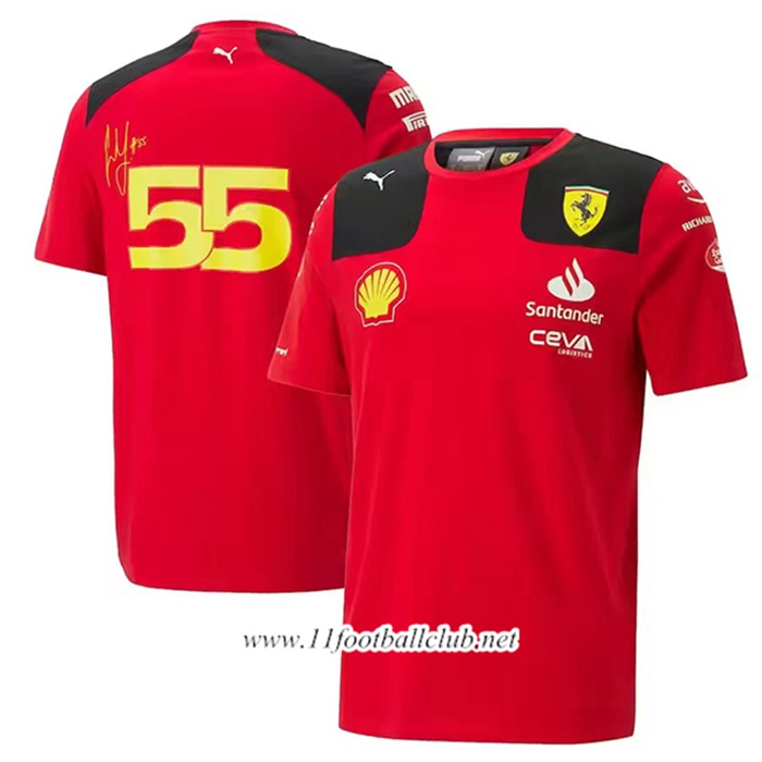 T-Shirt F1 Scuderia Ferrari Team Jaune 2023