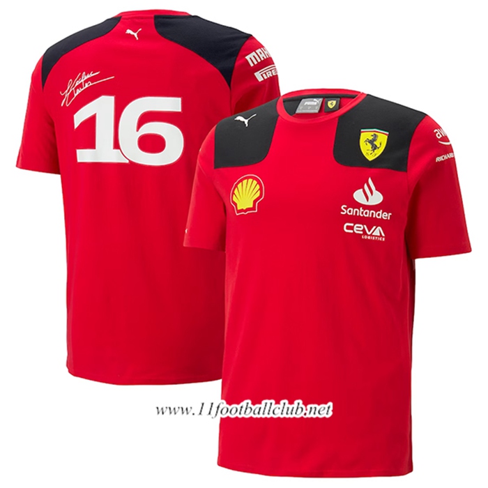 T-Shirt F1 Scuderia Ferrari Team Jaune 2023