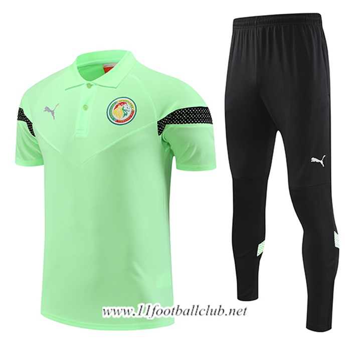 Ensemble Polo Foot Sénégal Vert 2022/2023
