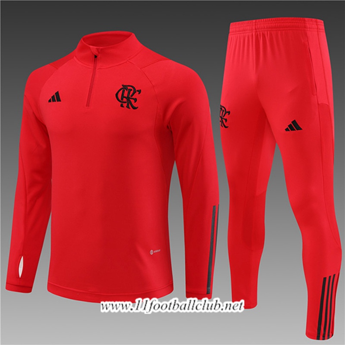 Ensemble Survetement de Foot Flamenco Enfant Rouge 2023/2024